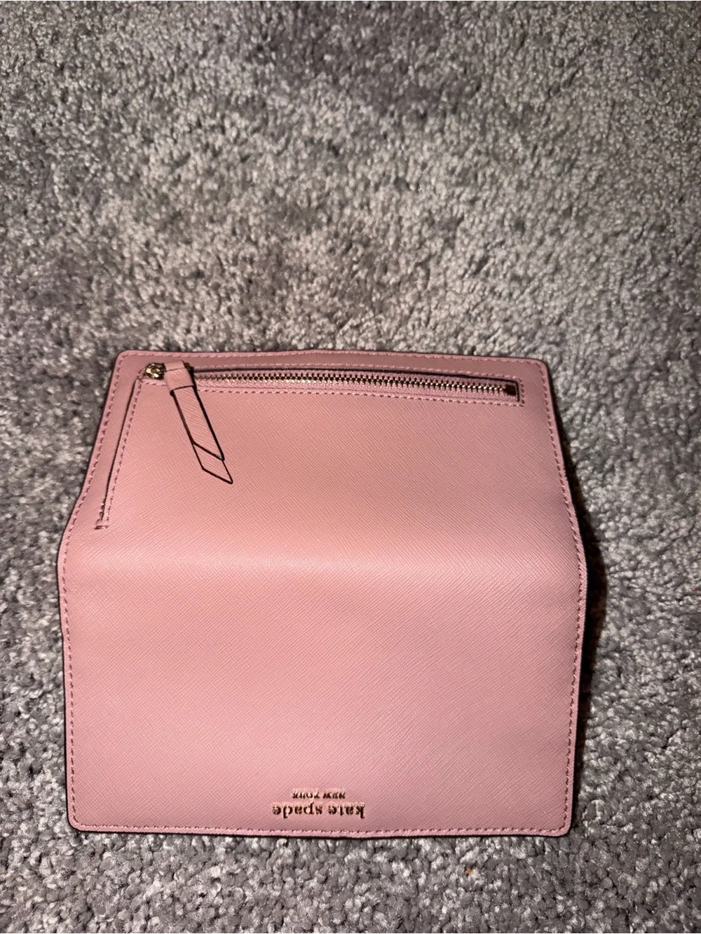 KATE SPADE Staci Large Slim Bifold Wallet Saffiano Leather - Dusty Peony